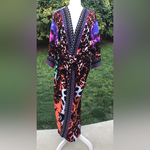 unbranded Jackets & Blazers - Kimono Duster animal print multi color NEW!